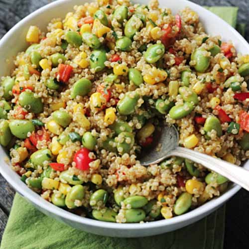 Vegan Quinoa Corn Edamame Salad