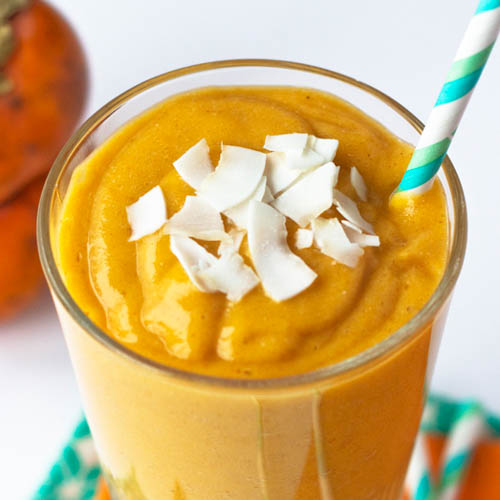 Vegan Tropical Smoothie With Persimmon