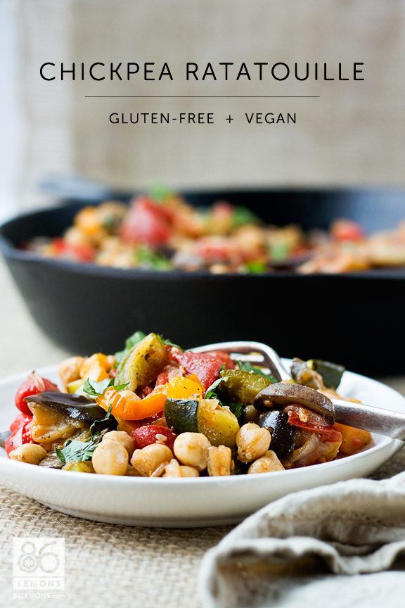 Chickpea Ratatouille #vegan #glutenfree #recipe  86lemons.com