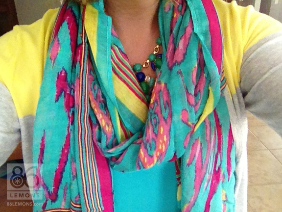 Turquoise Ikat Scarf by Stella & Dot  86lemons.com #accessories #scarf #ikat #summer