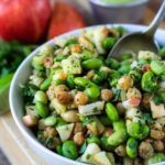 Vegan Edamame Chickpea Power Salad With Avocado Lime Dressing