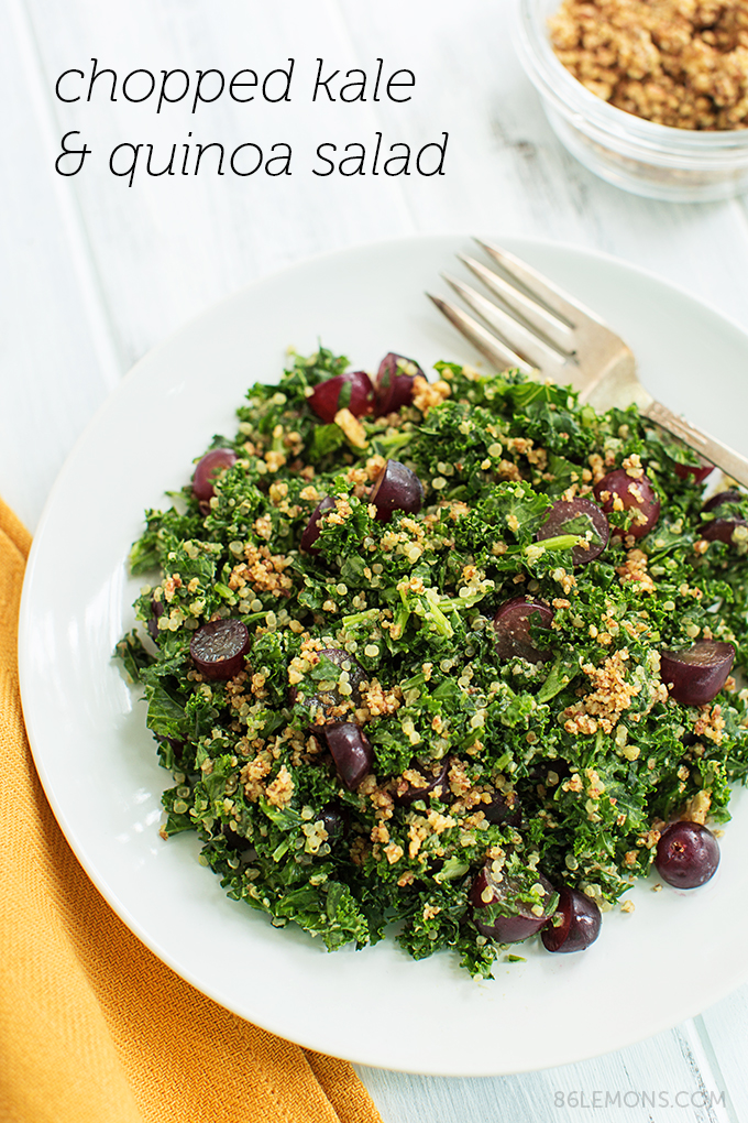Vegan Gluten Free Chopped Kale & Quinoa Salad 