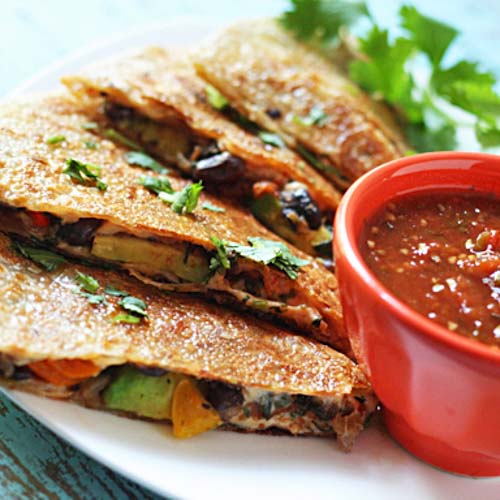 vegan amazing veggie quesadillas