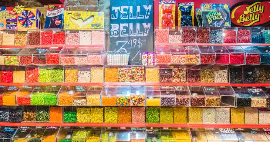 Jelly Belly Jelly Beans In Candy Containers at a Store
