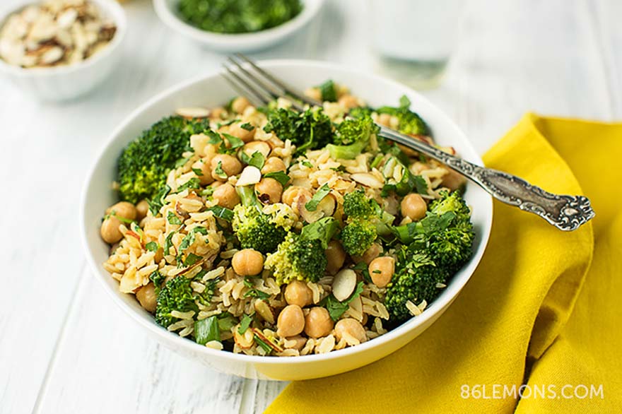 Vegan Broccoli & Chickpea Rice Bowl Gluten-free
