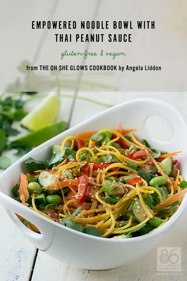 The Oh She Glows Cookbook Review, Giveaway + Vegan Empowered Noodle Bowl Gluten-free