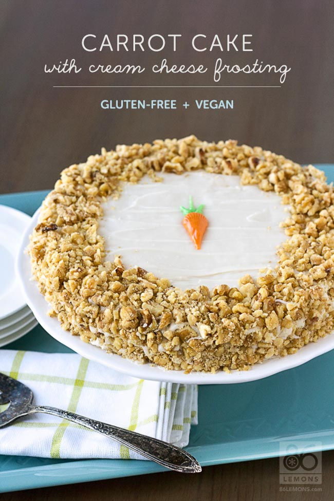 Vegan Carrot Cake with Cream Cheese Frosting Gluten-free