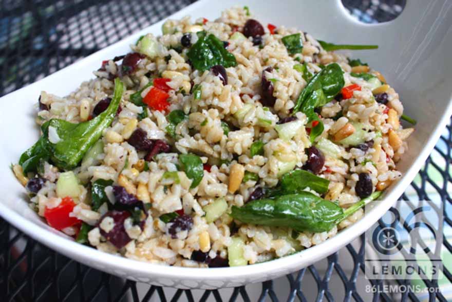 Vegan Mediterranean Rice Salad Gluten-free