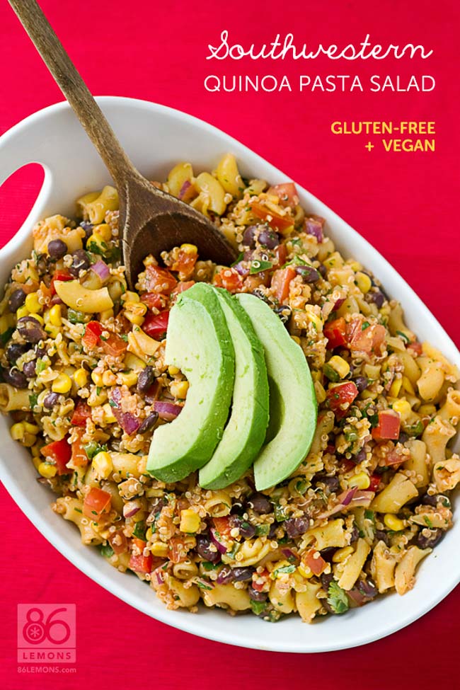 Vegan Southwestern Quinoa Pasta Salad Gluten-free