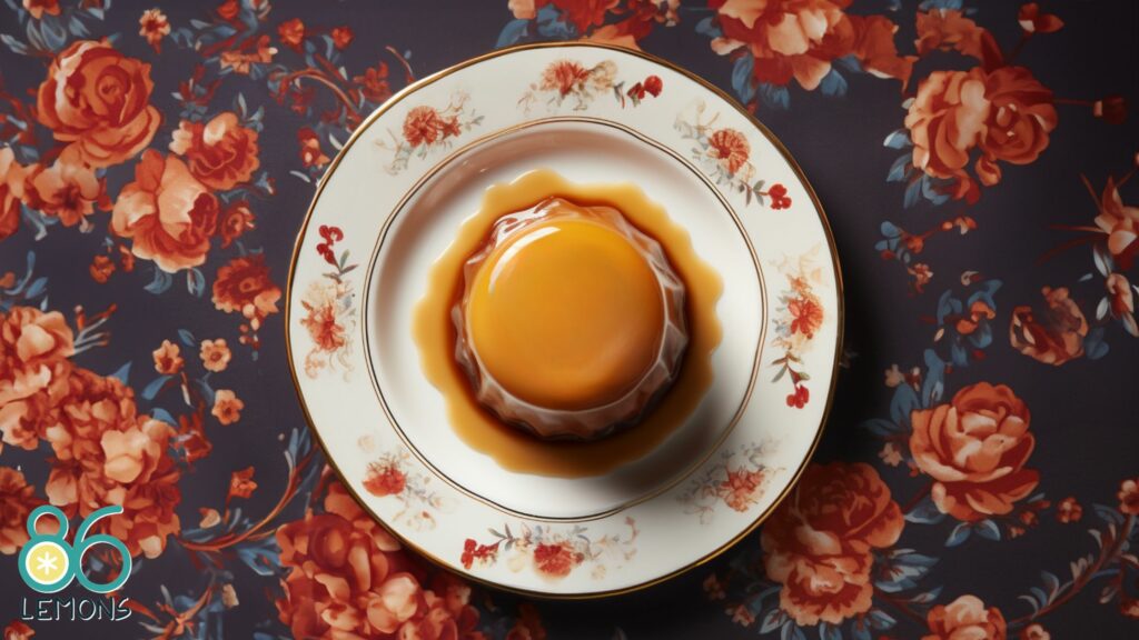 pudding on a plate