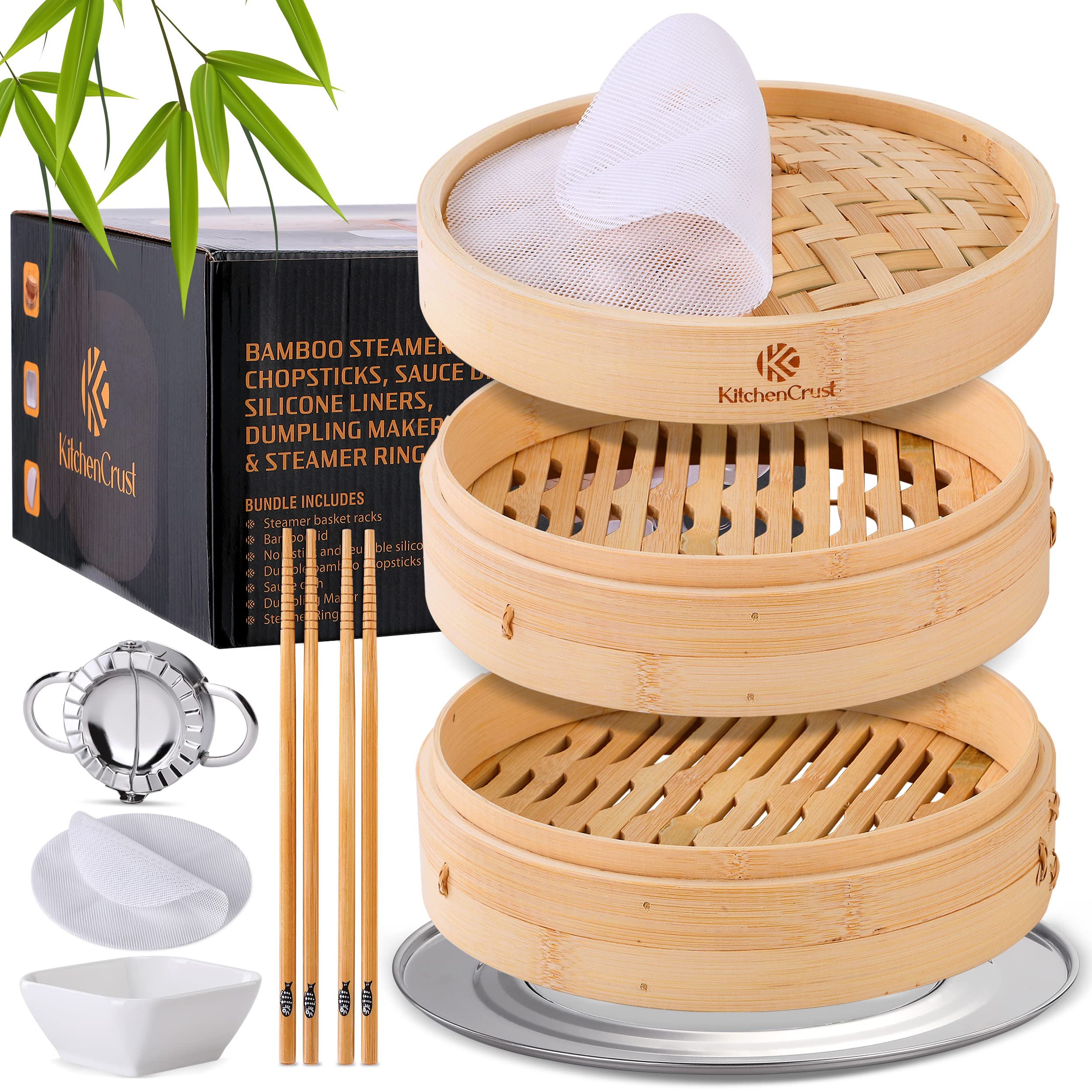 KitchenCrust Bamboo Steamer