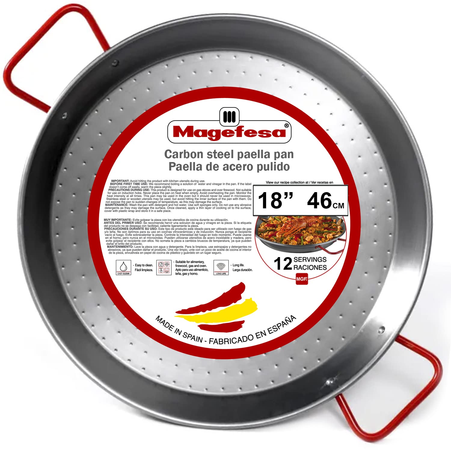 MAGEFESA Carbon Steel Paella Pan
